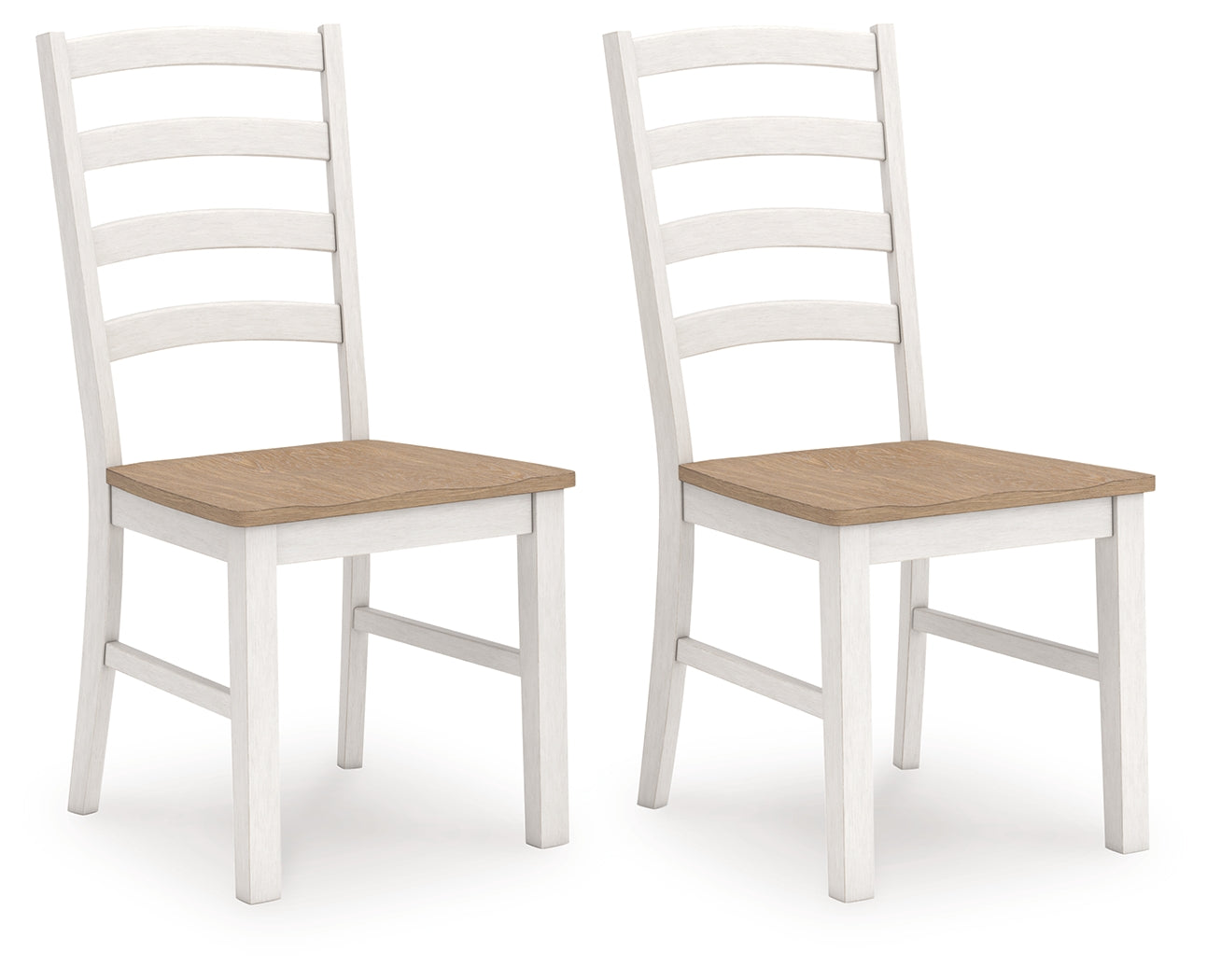 Purlaney Antique White/Natural Extension Dining Table, 4 Chairs and Bench - Ornate Home