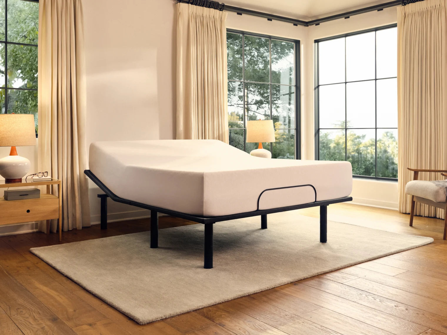 Purple Charcoal Cal King Adjustable Base Bed Frame - Ornate Home