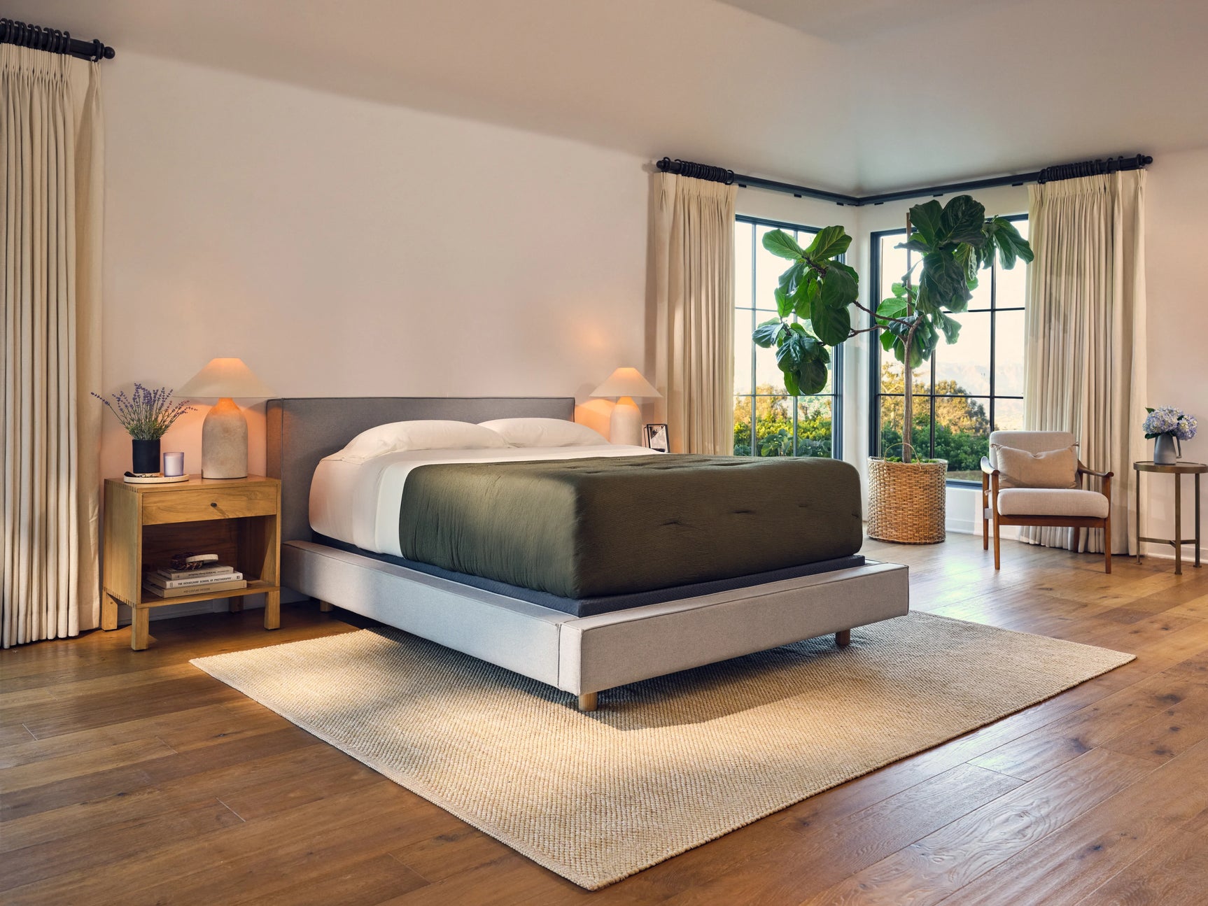 Purple Standard 9" Gray Twin XL Flat Foundation - Ornate Home