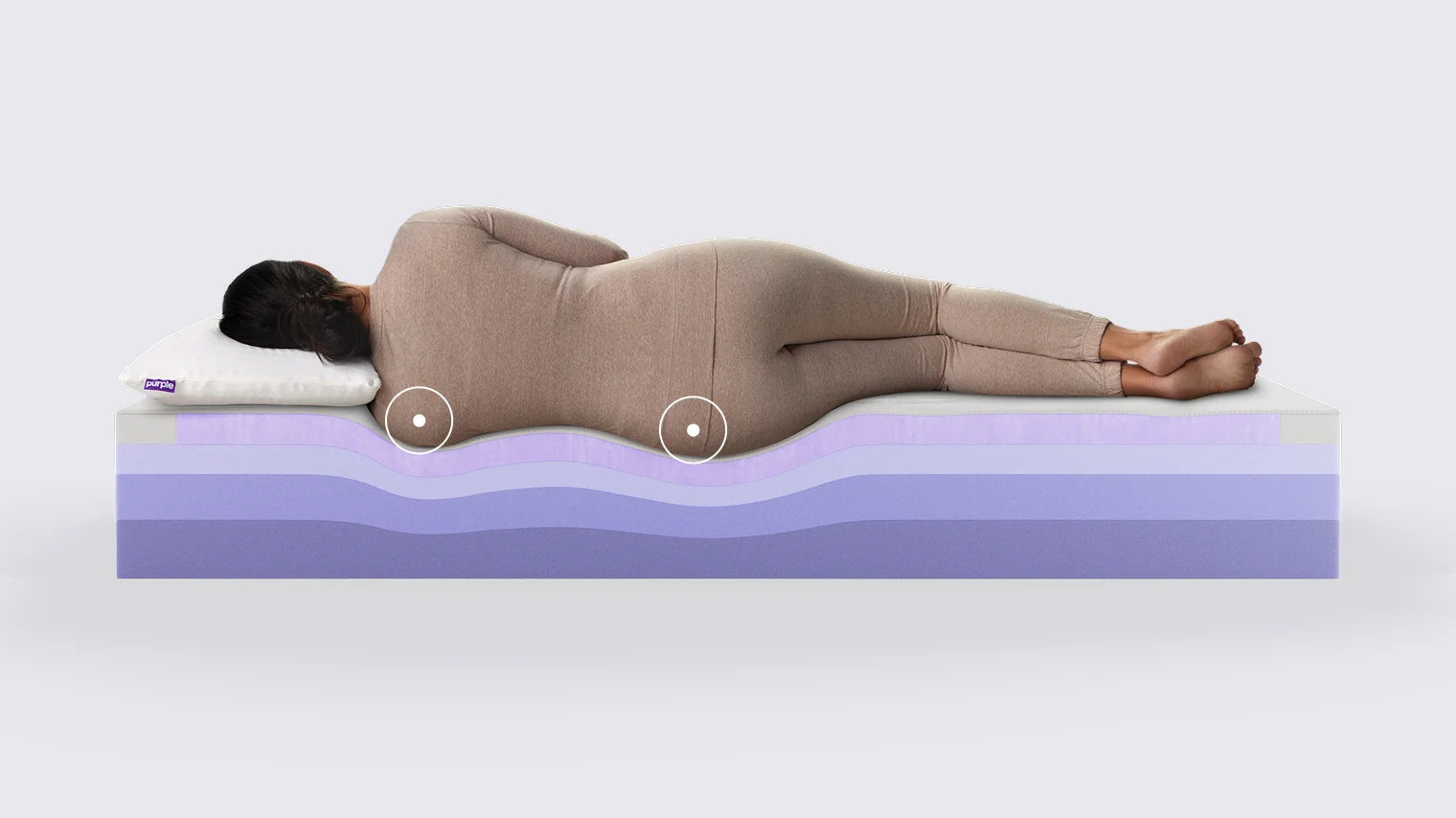 Purple Plus White Cal King Mattress - Ornate Home