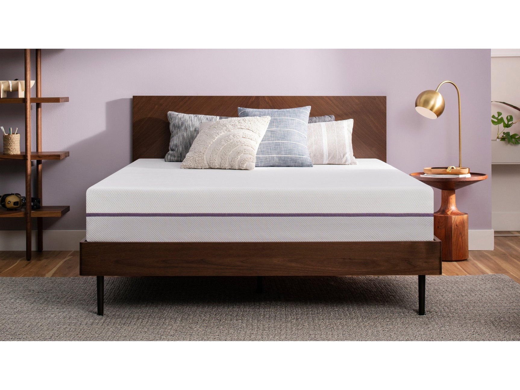 Purple White Cal King Mattress - Ornate Home