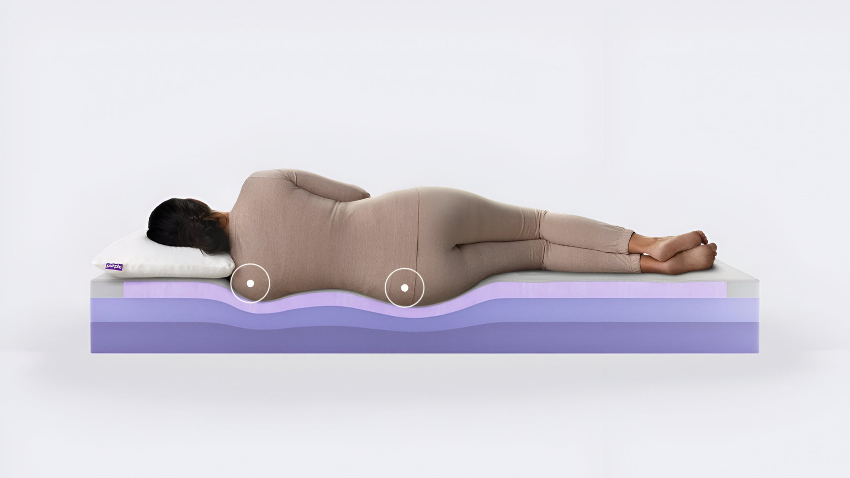 Purple White King Mattress - Ornate Home