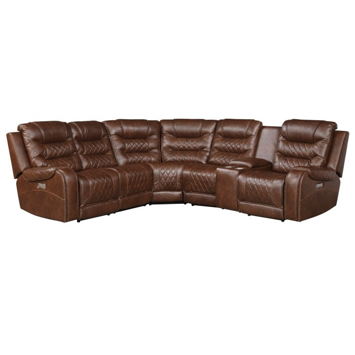 Putnam Brown 6-Piece Modular Power Reclining Sectional - Ornate Home