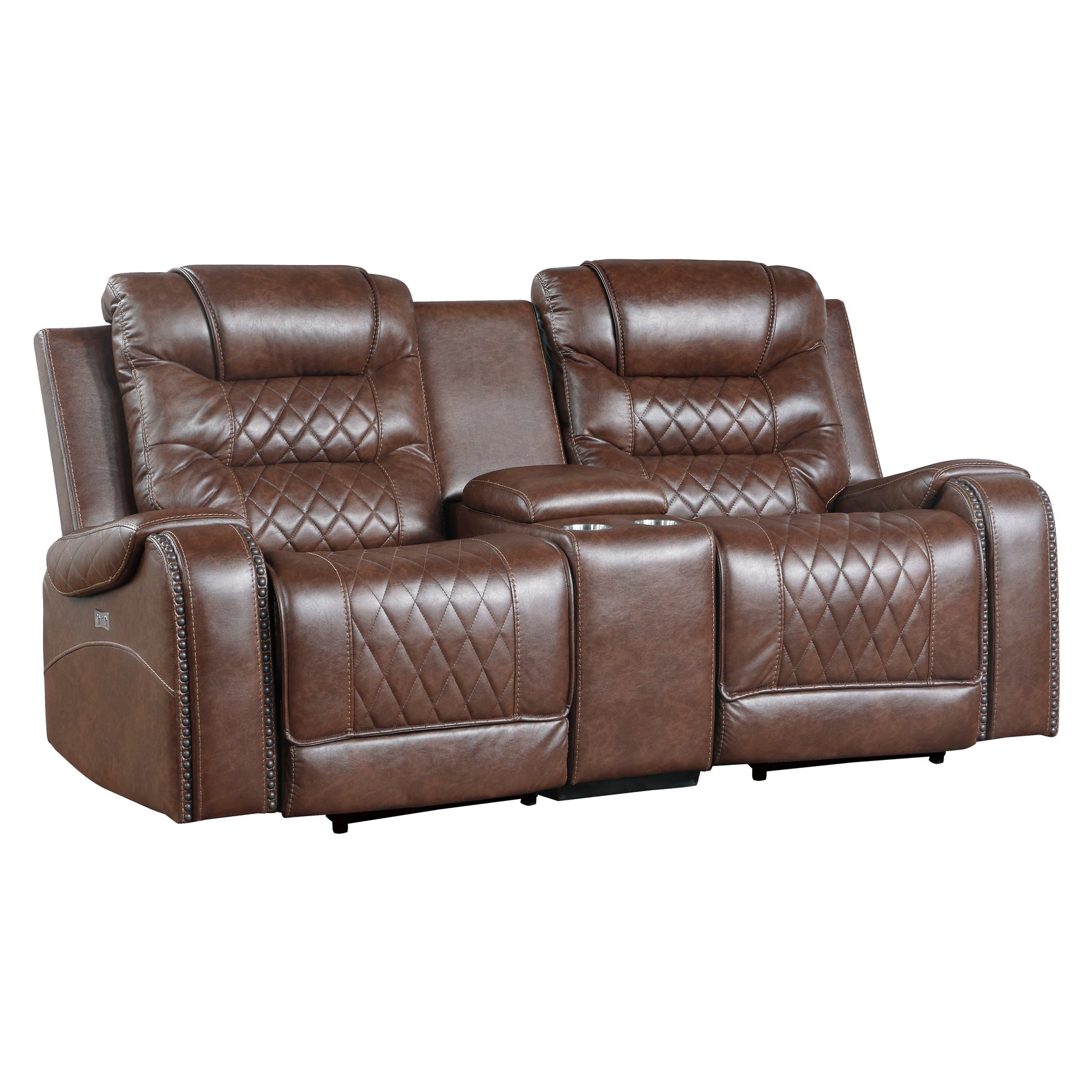Putnam Brown Power Reclining Sofa and Loveseat - Ornate Home