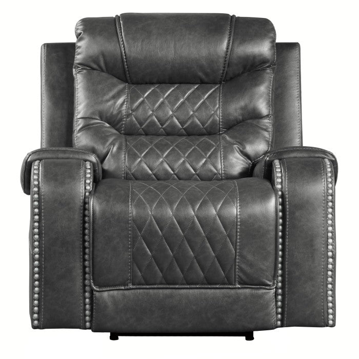 Putnam Gray Power Reclining Chair - Ornate Home