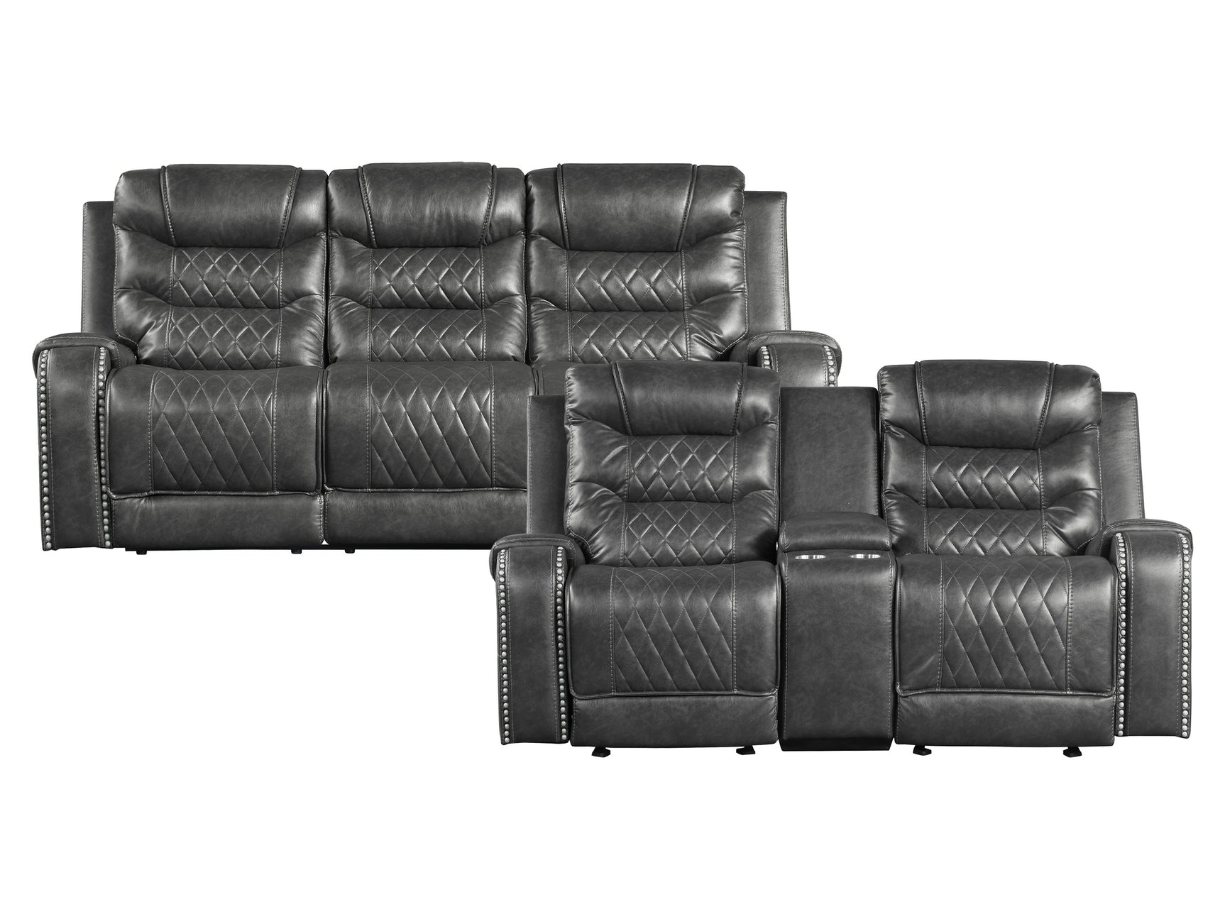 Putnam Gray Sofa & Loveseat - Ornate Home