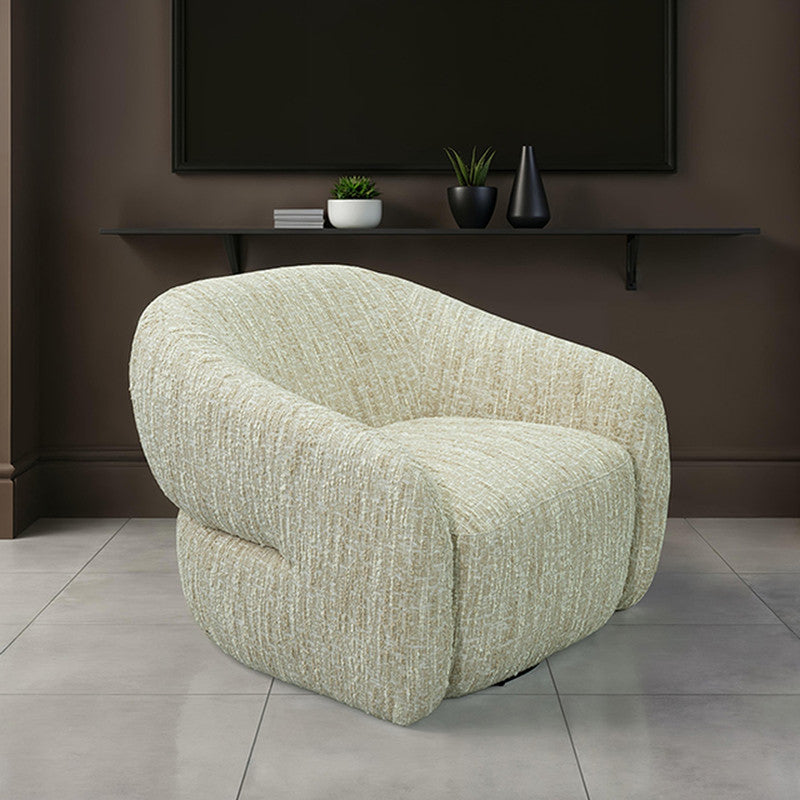 Pyrena Birche Beige Swivel Chair - Ornate Home