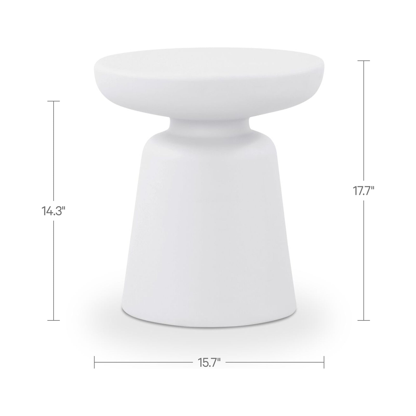 Ruth White Outdoor Side Table