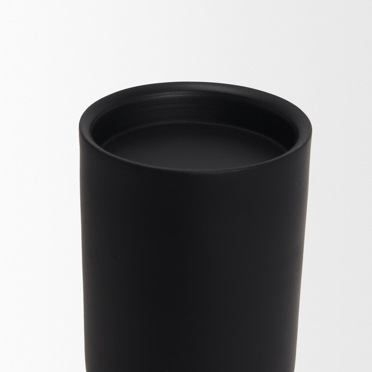 Qamra Black Tall Metal Pillar Candle Holder - Ornate Home