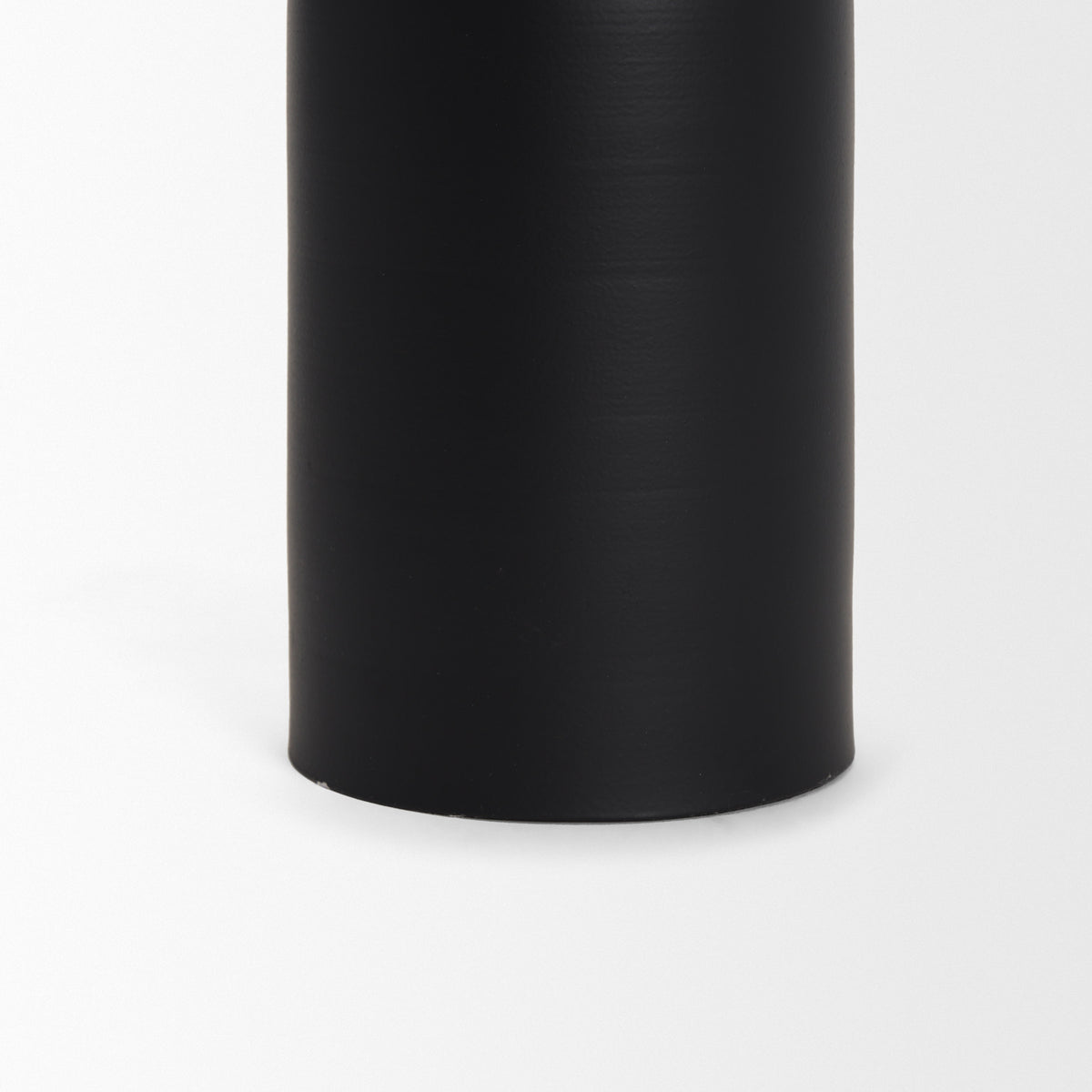 Qamra Medium Black Metal Pillar Candle Holder - Ornate Home