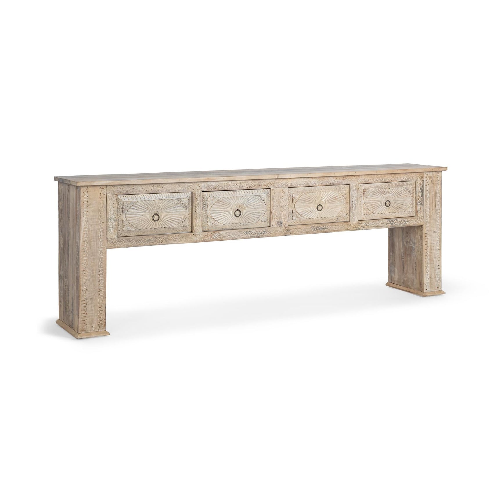 Qena Butterwood Blend 4 Drawer Console Table - Ornate Home