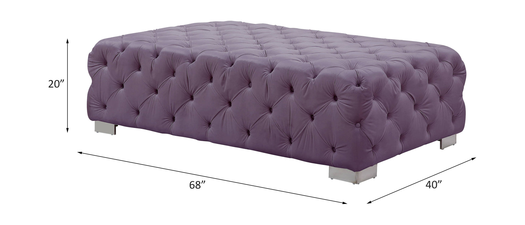 Qokmis Purple Ottoman - Ornate Home