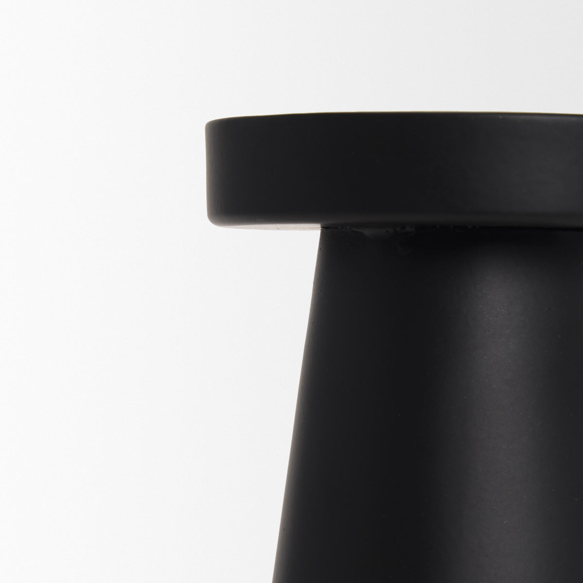 Quadir Medium Matte Black Metal Candle Holder - Ornate Home