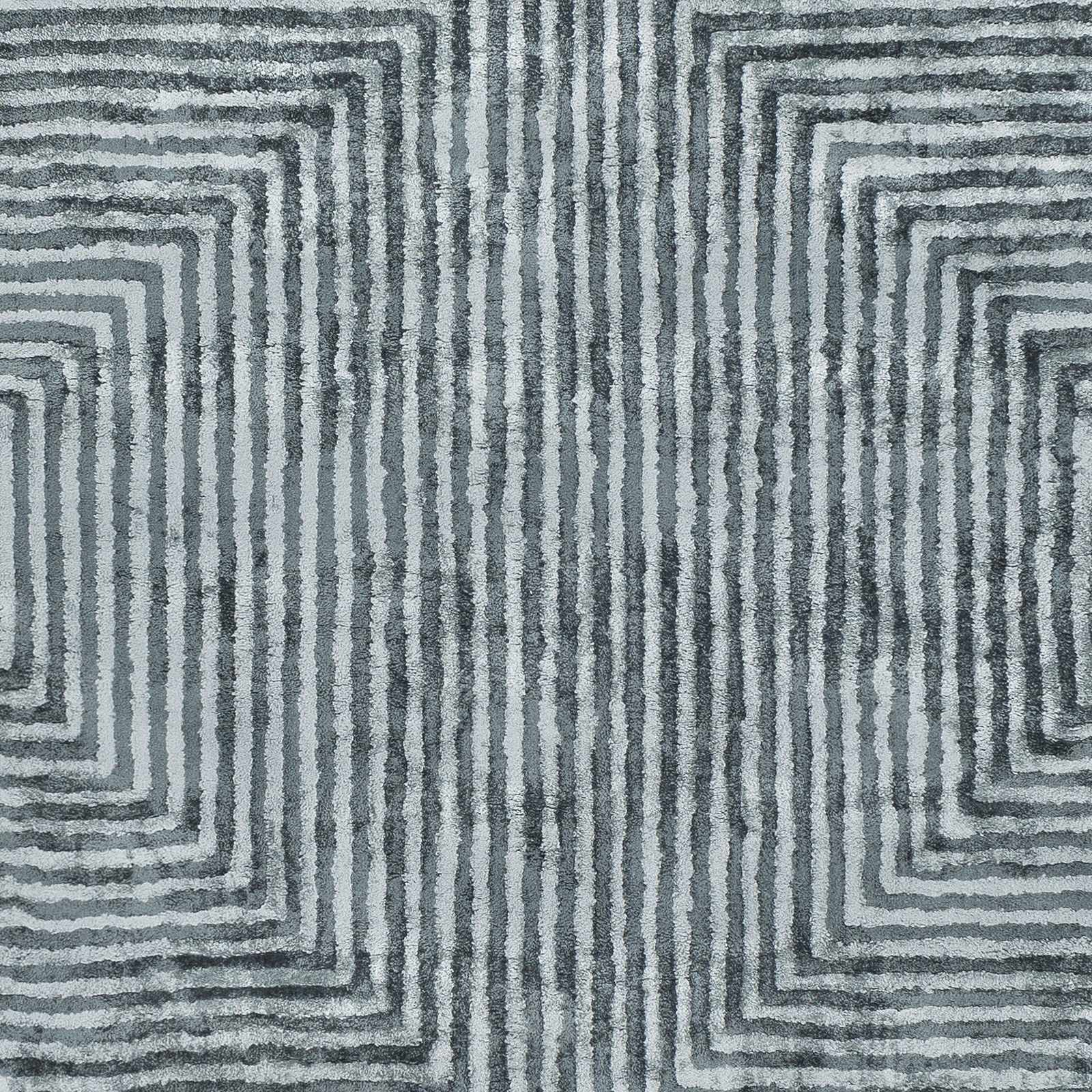 Quartz Patterned Sheen Blue/Green Viscose Rug - Ornate Home