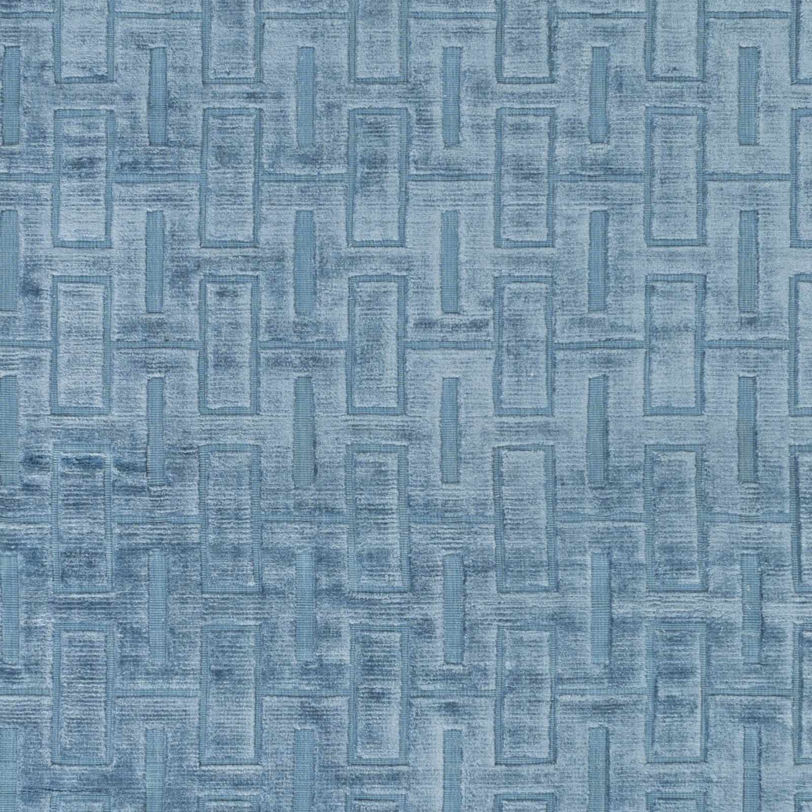Quealy Blue Patterned 3x5 Small Viscose Rug - Clearance - Ornate Home