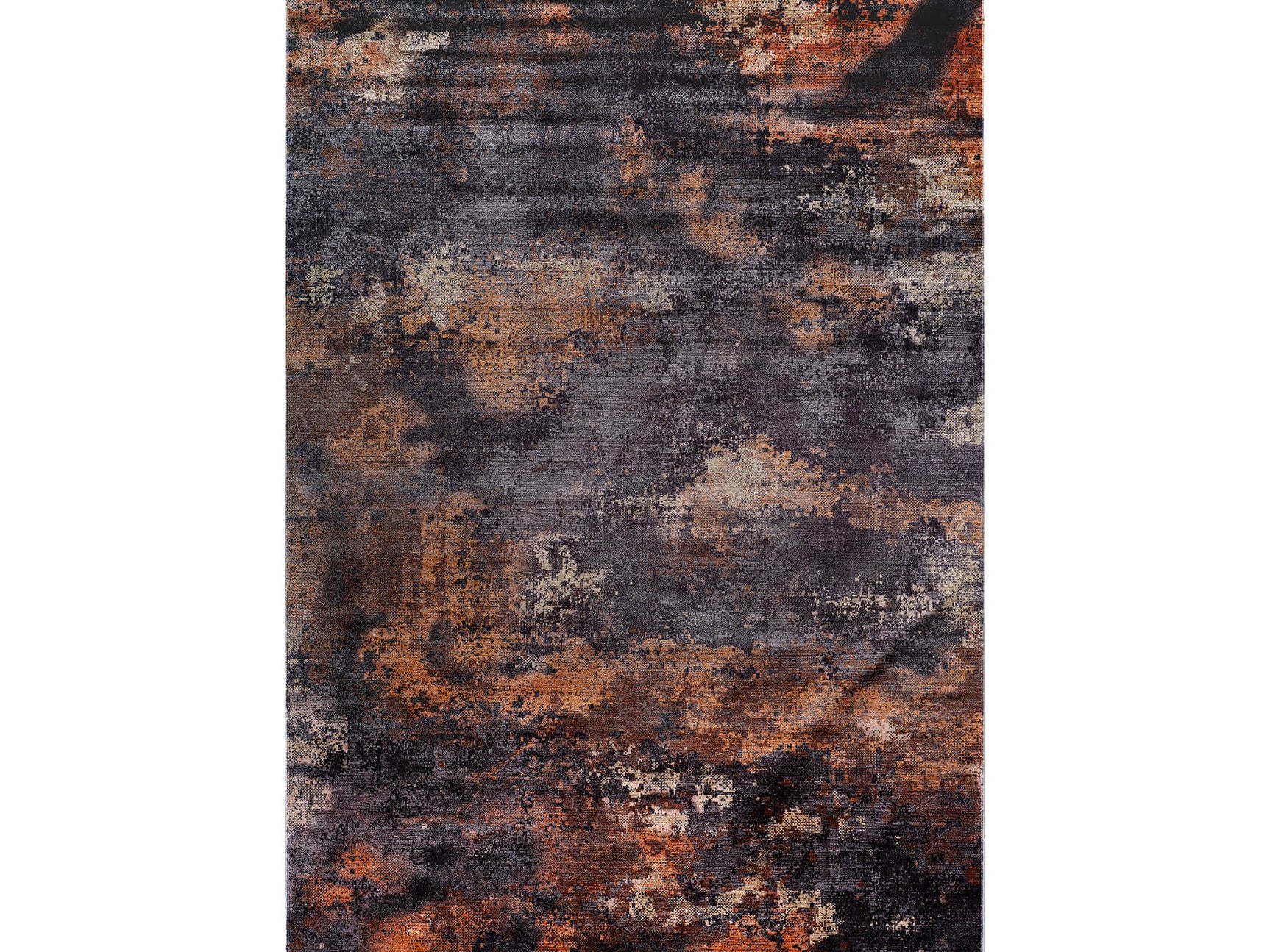 Queen Black Modern Abstract Easy Silk Rubber Backing Soft Area Rug 5x7 - Ornate Home