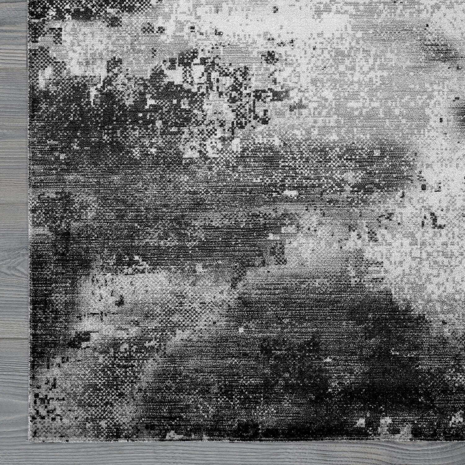 Queen Gray Modern Abstract Easy Silk Rubber Backing Soft Area Rug - Ornate Home