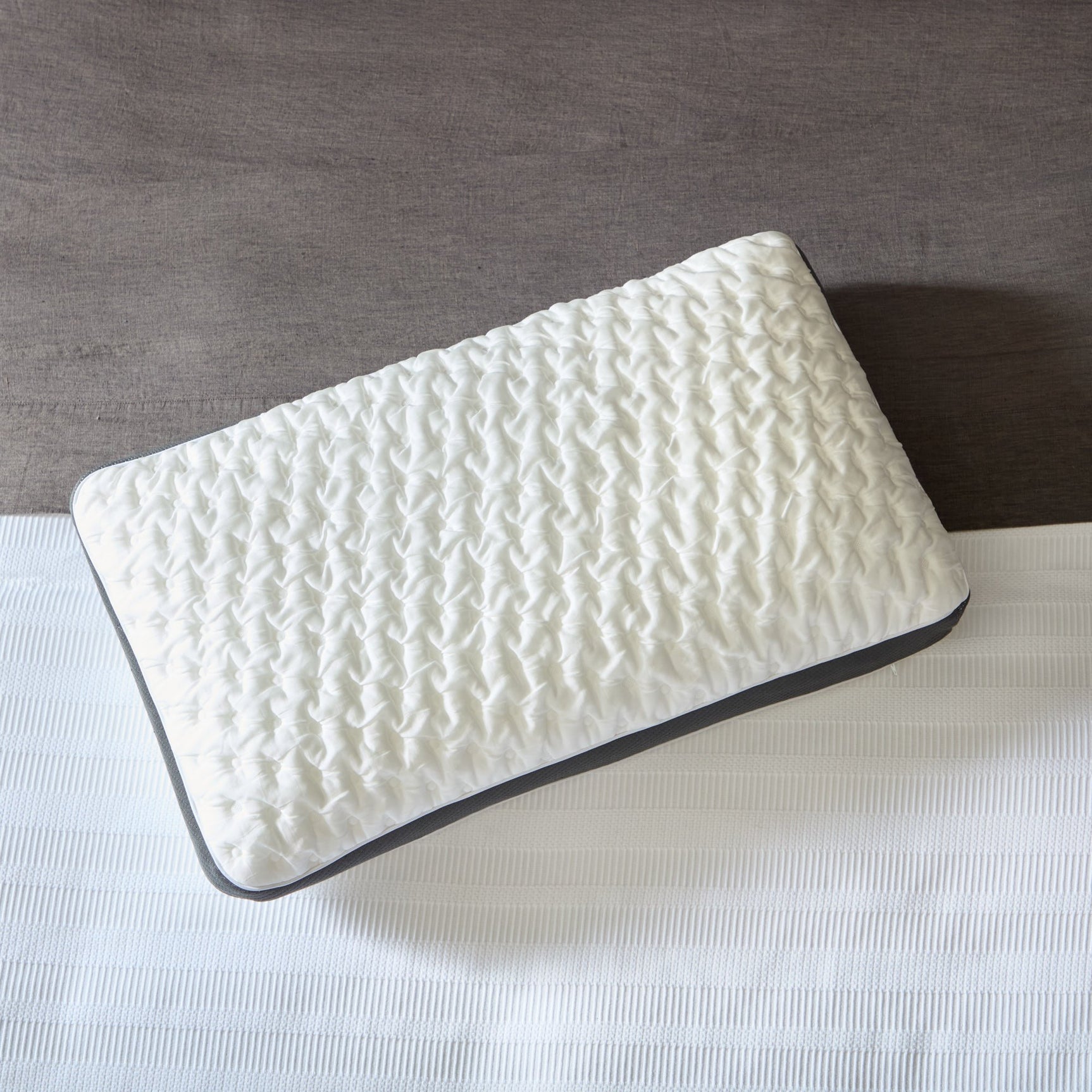 Quilted Convolution White Queen High Loft Pillow - Ornate Home