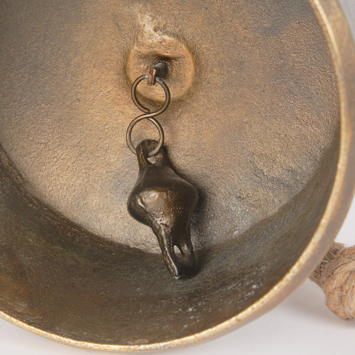 Quincy Gold Large Metal Decorative Bell Object