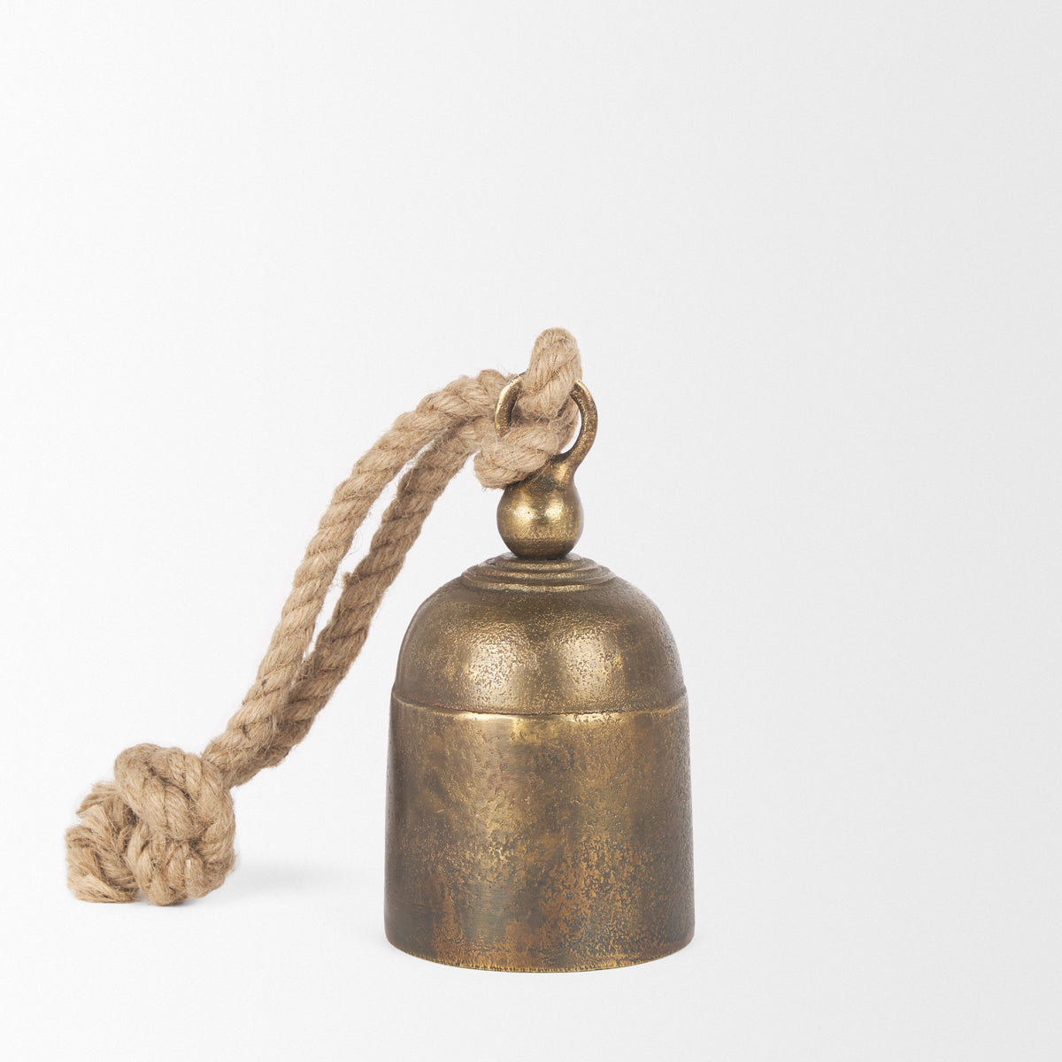 Quincy Gold Small Metal Decorative Bell Object - Ornate Home