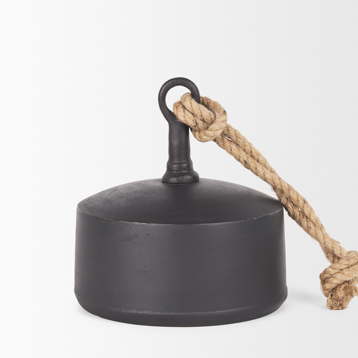Quincy Matte Black Large Metal Decorative Bell Object - Ornate Home
