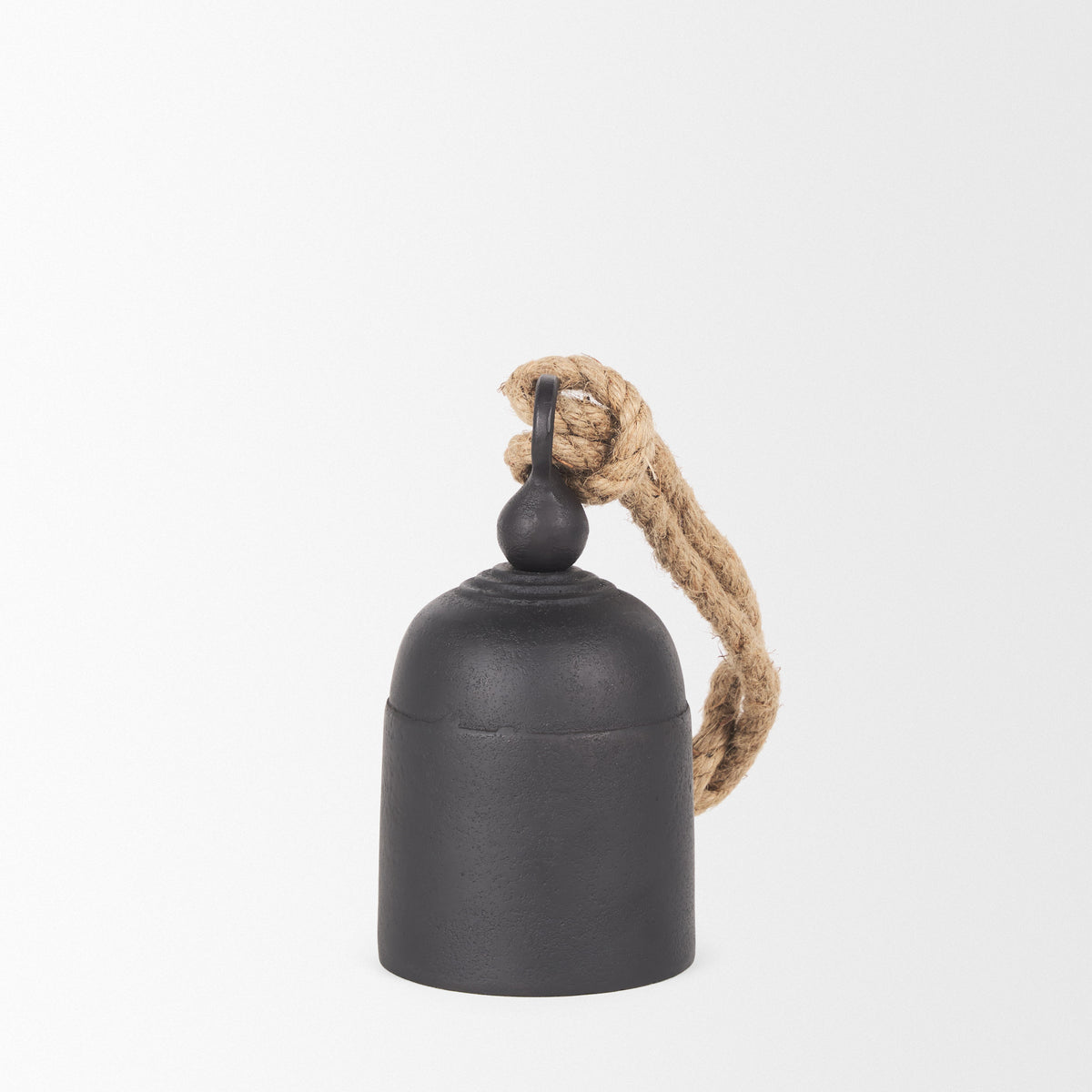 Quincy Matte Black Small Metal Decorative Bell Object - Ornate Home