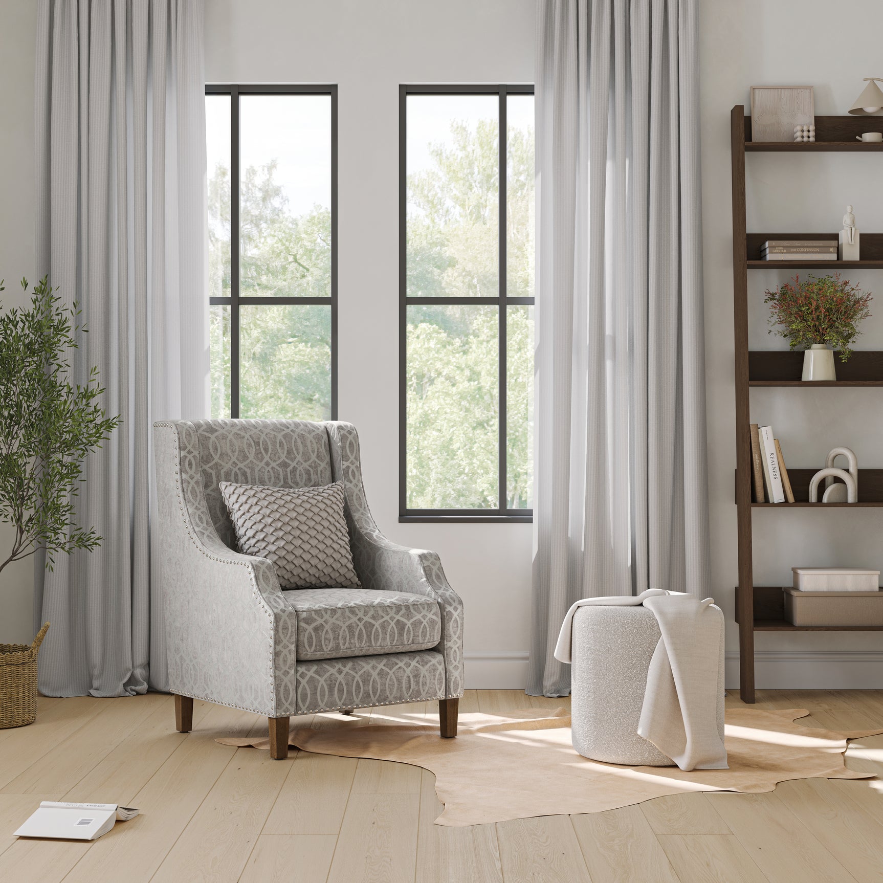 Quinn Dove Accent Chair - Ornate Home