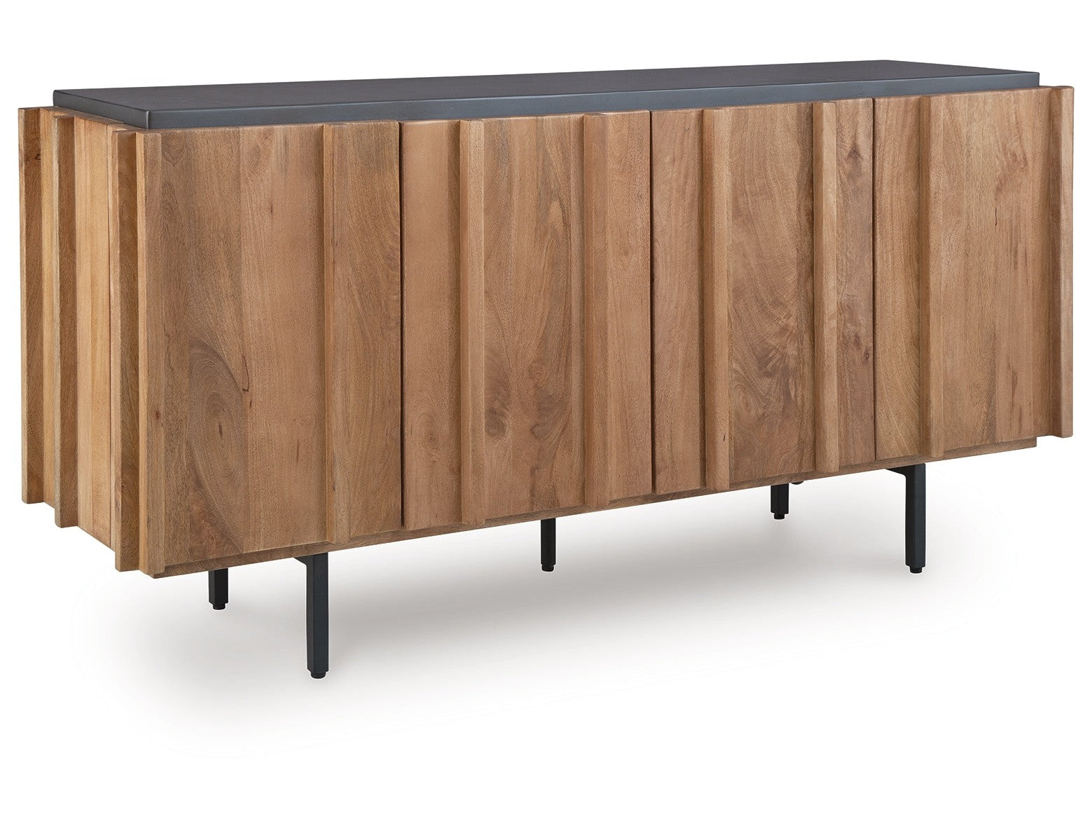 Quintavious Brown/Charcoal Accent Cabinet - Ornate Home