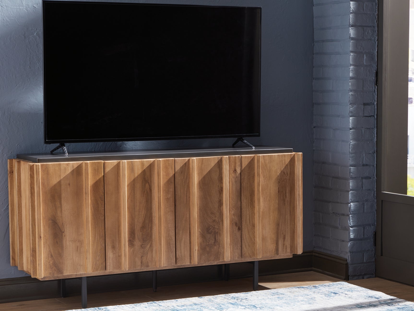 Quintavious Brown/Charcoal Accent Cabinet - Ornate Home