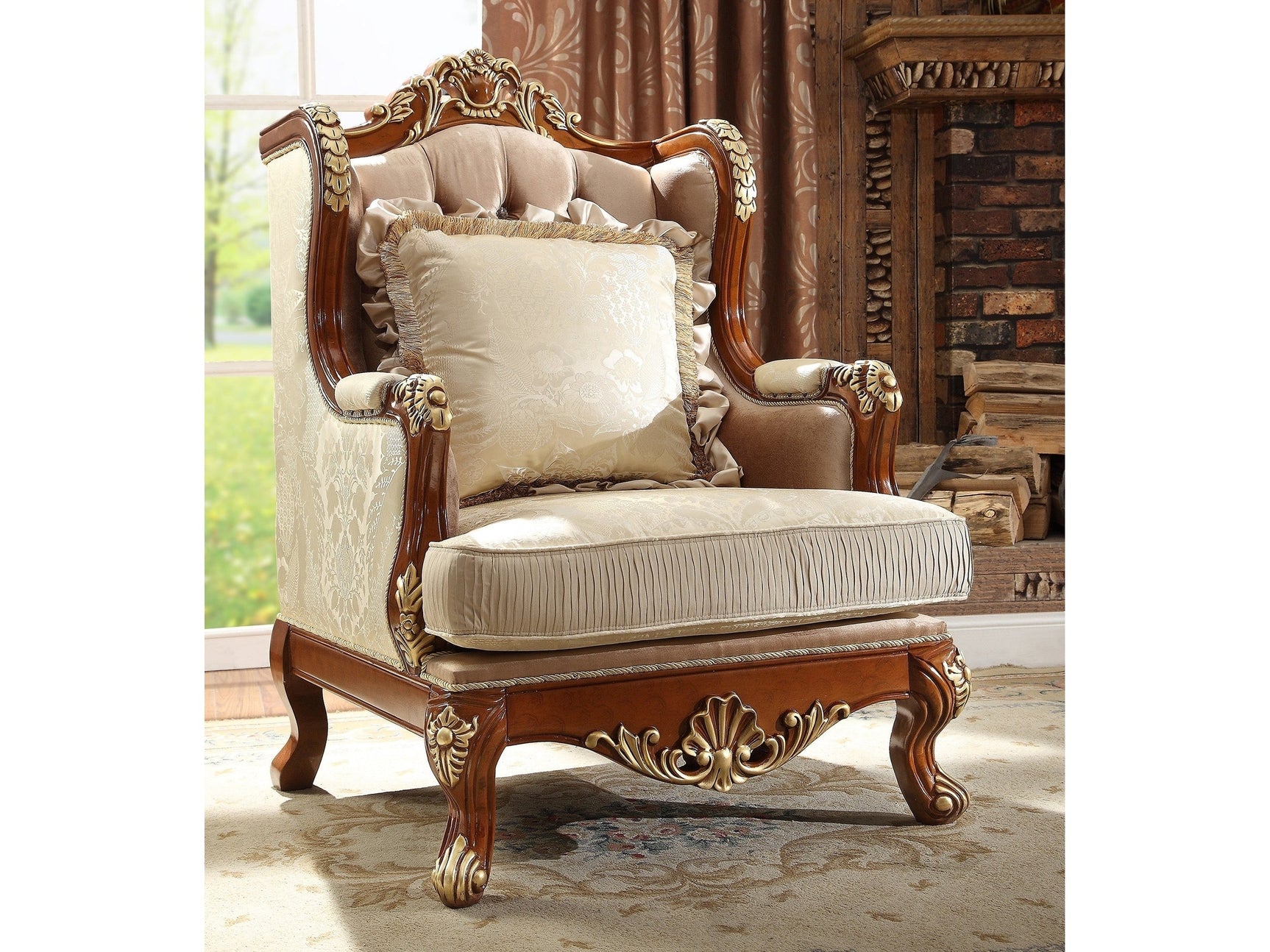Quintina Cedar Red Chair / HD-821 - Ornate Home
