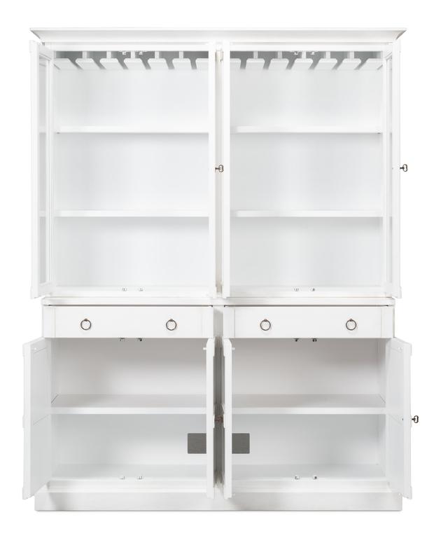 Cortina White Center Media Unit & Hutch