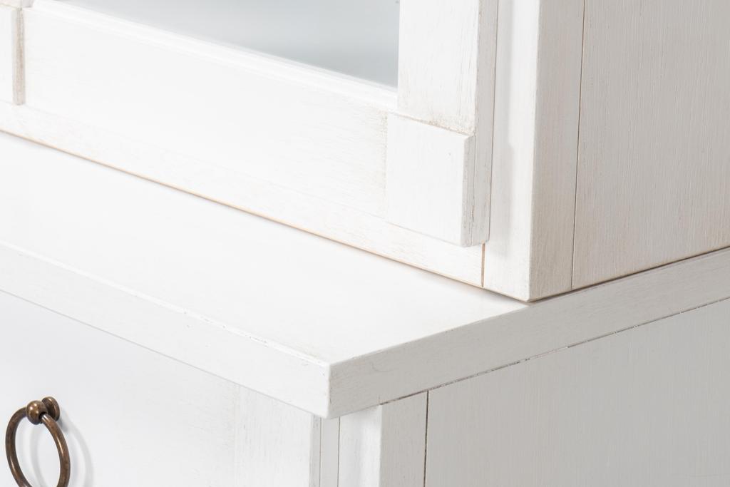 Cortina White Center Media Unit & Hutch