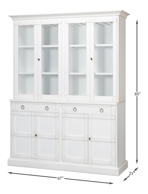 Cortina White Center Media Unit & Hutch