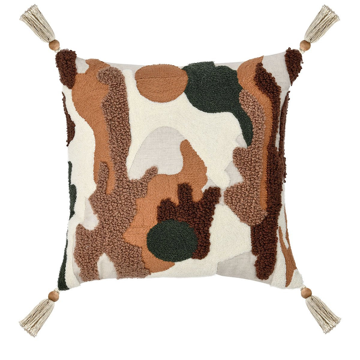 RN Caney Chestnut/Green Multi Throw Pillow (Set of 2) - Ornate Home