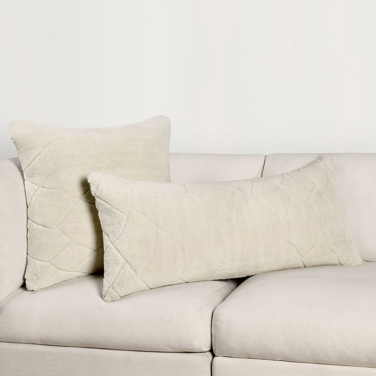 RN Mercer Ivory Wool Throw Pillow (Set of 2) - Ornate Home
