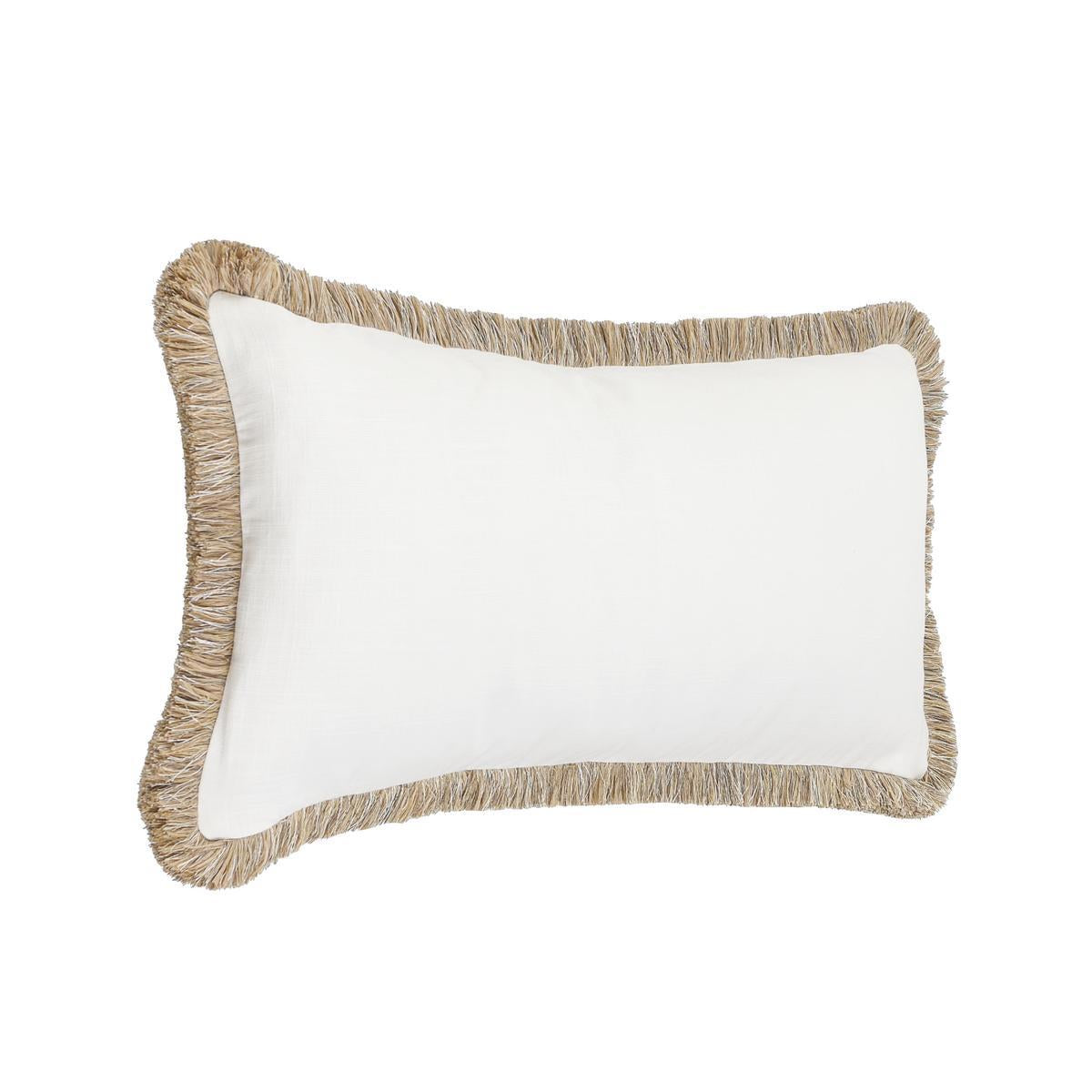 RO Cara Ivory/Natural Multiple Sizes Throw Pillow - Ornate Home