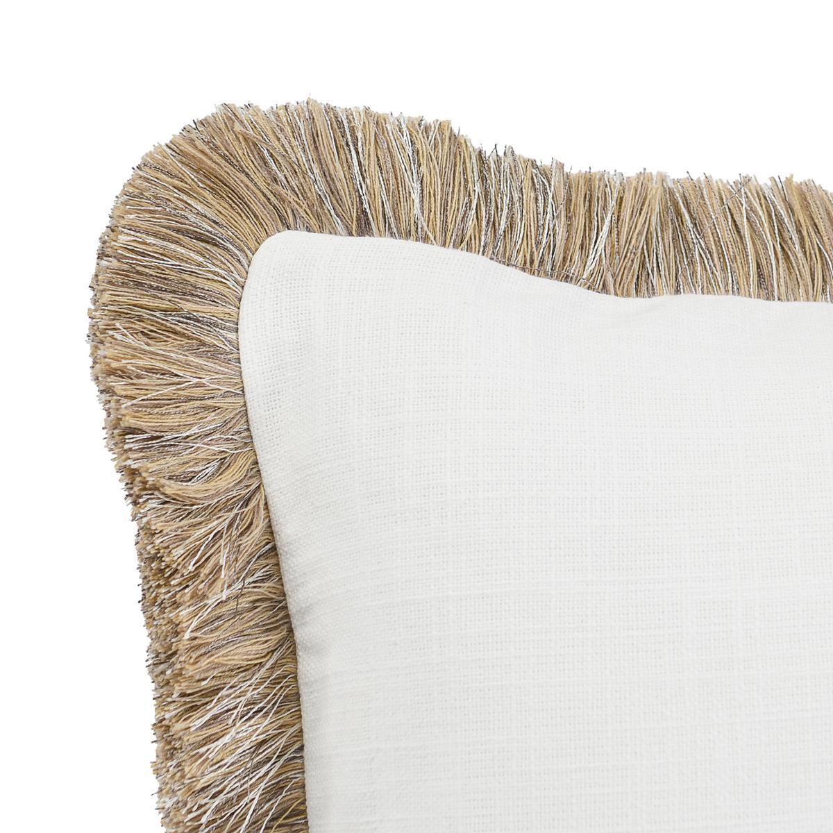 RO Cara Ivory/Natural Multiple Sizes Throw Pillow - Ornate Home