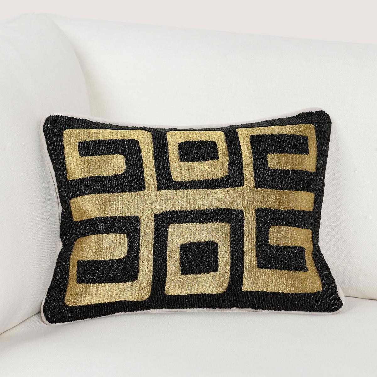RO Dala Black/Gold 12x16 Throw Pillow (Set of 2) - Ornate Home