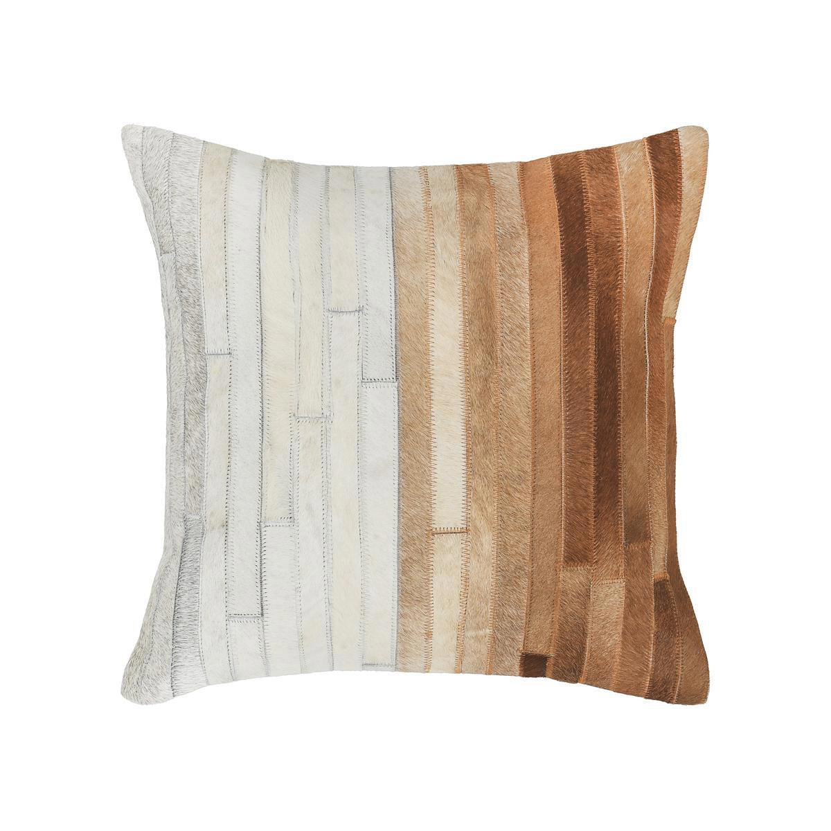 RO Meru Hide Tan Multi 20x20 Throw Pillow (Set of 2) - Ornate Home