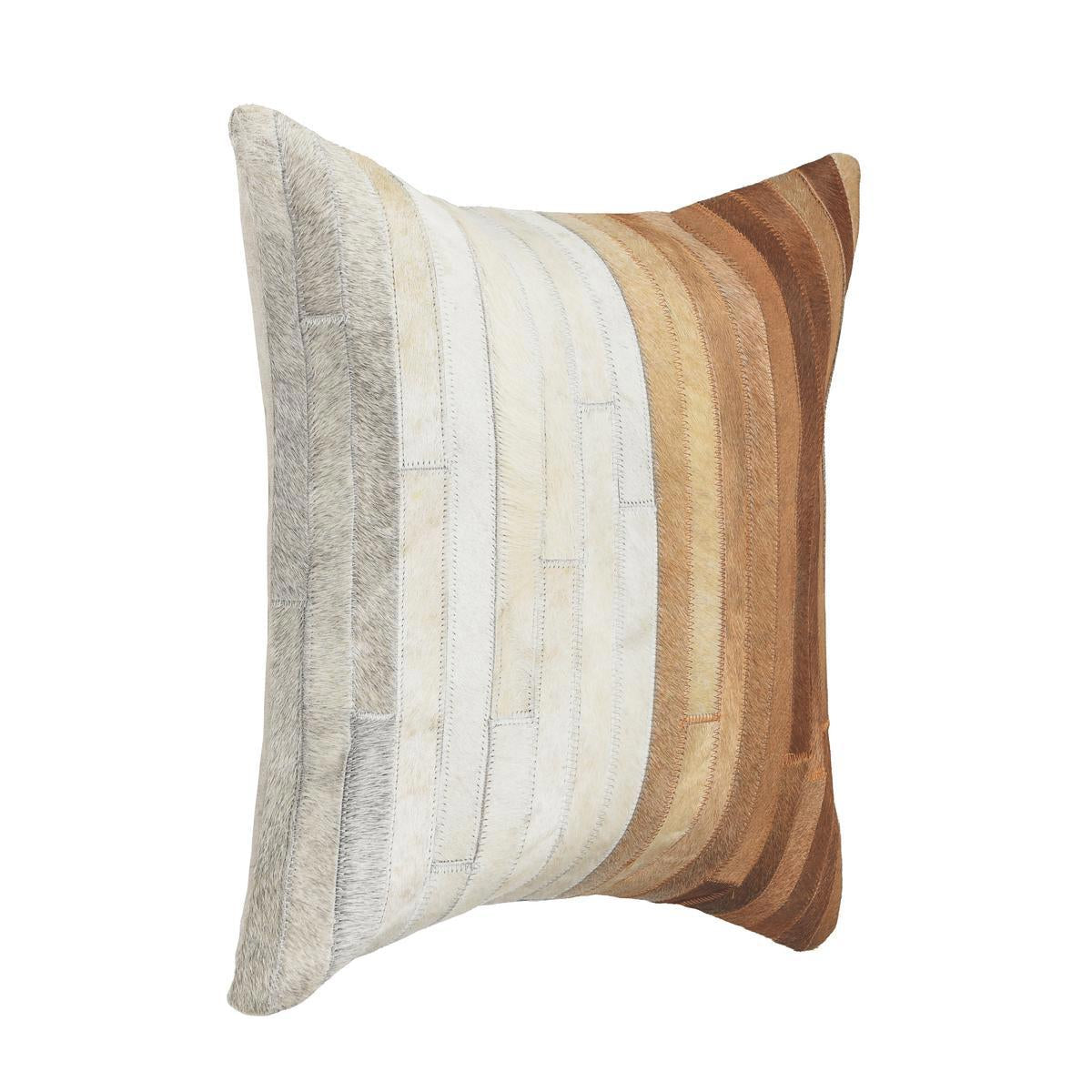 RO Meru Hide Tan Multi 20x20 Throw Pillow (Set of 2) - Ornate Home