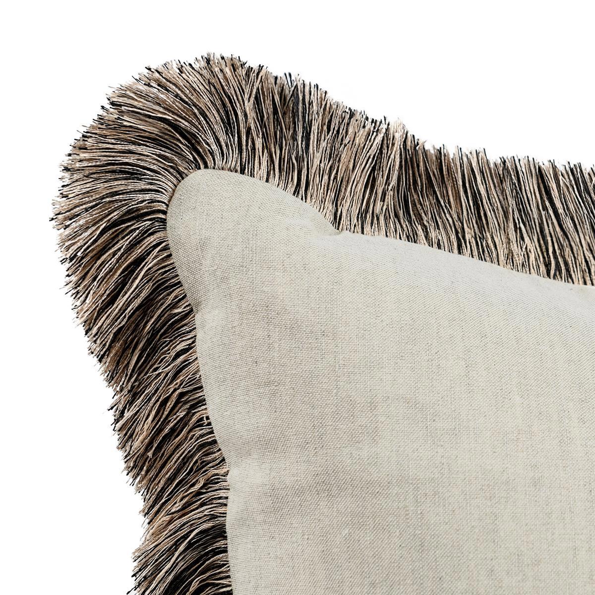 RO Nola Natural/Black Multiple Sizes Throw Pillow - Ornate Home