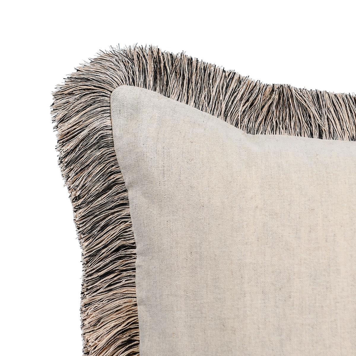 RO Nola Natural/Black Multiple Sizes Throw Pillow - Ornate Home