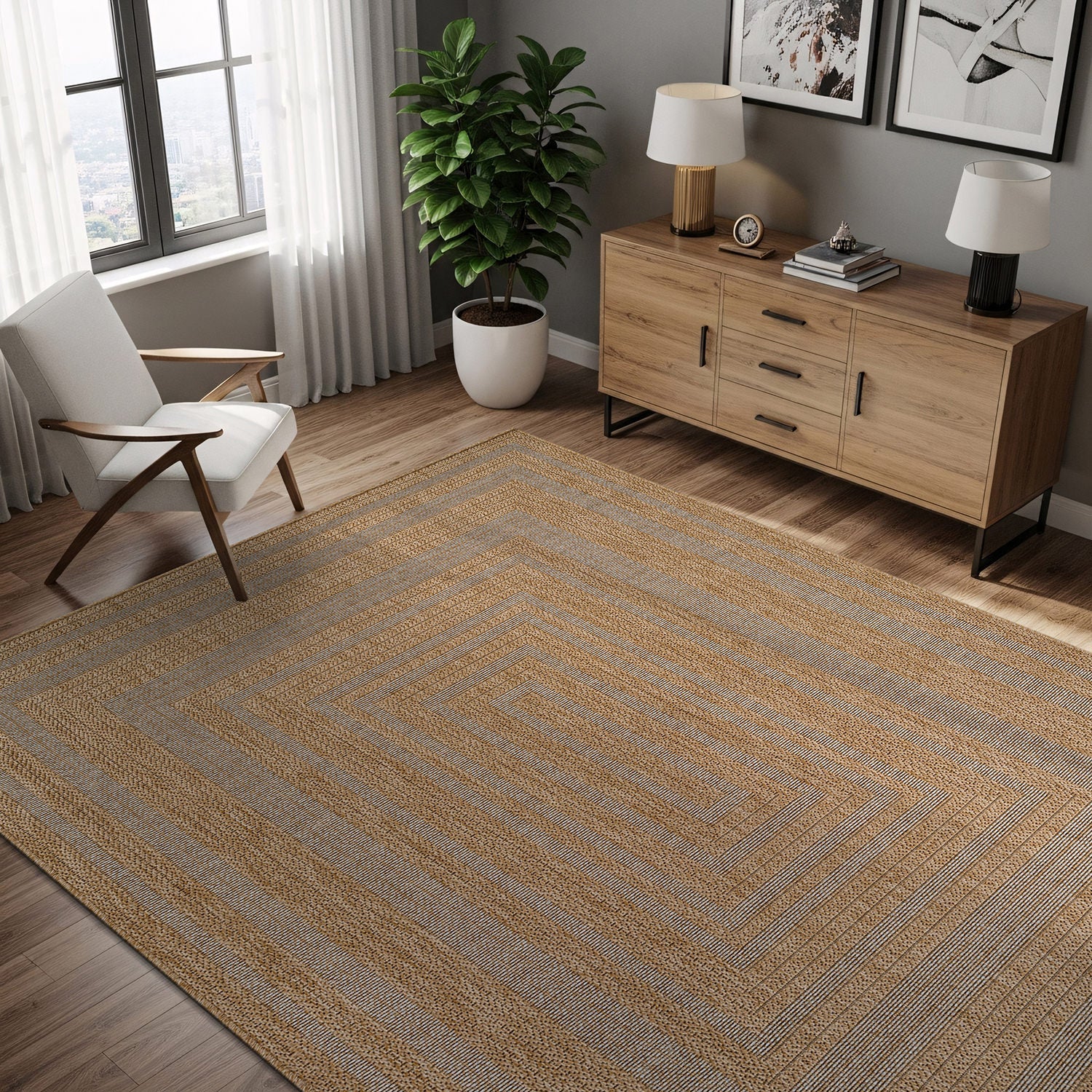 Royce Natural 4 Jute-Look Rug | Soft Yet Indestructible