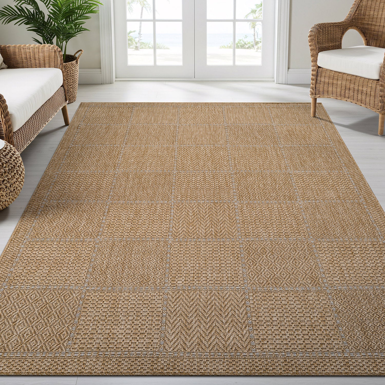 Royce Natural 5 Rug | Fade-Resistant Indoor/Outdoor