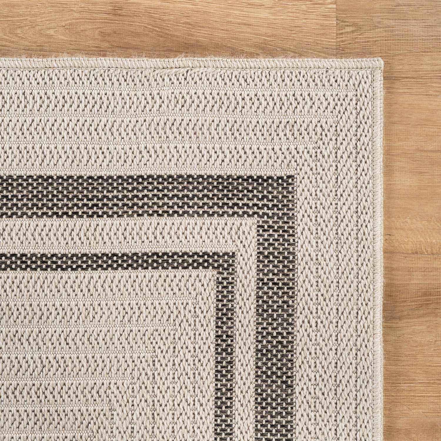 Royce Bone 6 Jute-Look Area Rug | Elegant & Washable