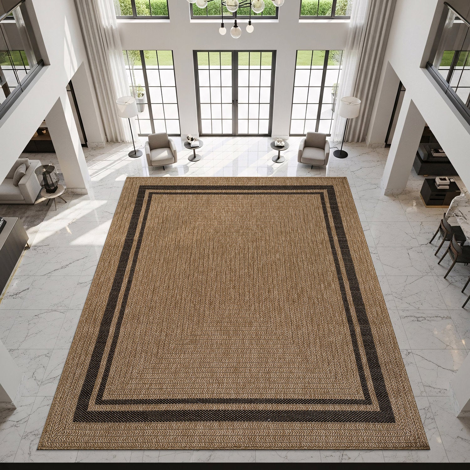 Royce Natural 6 Jute-Look Area Rug | Earthy Texture