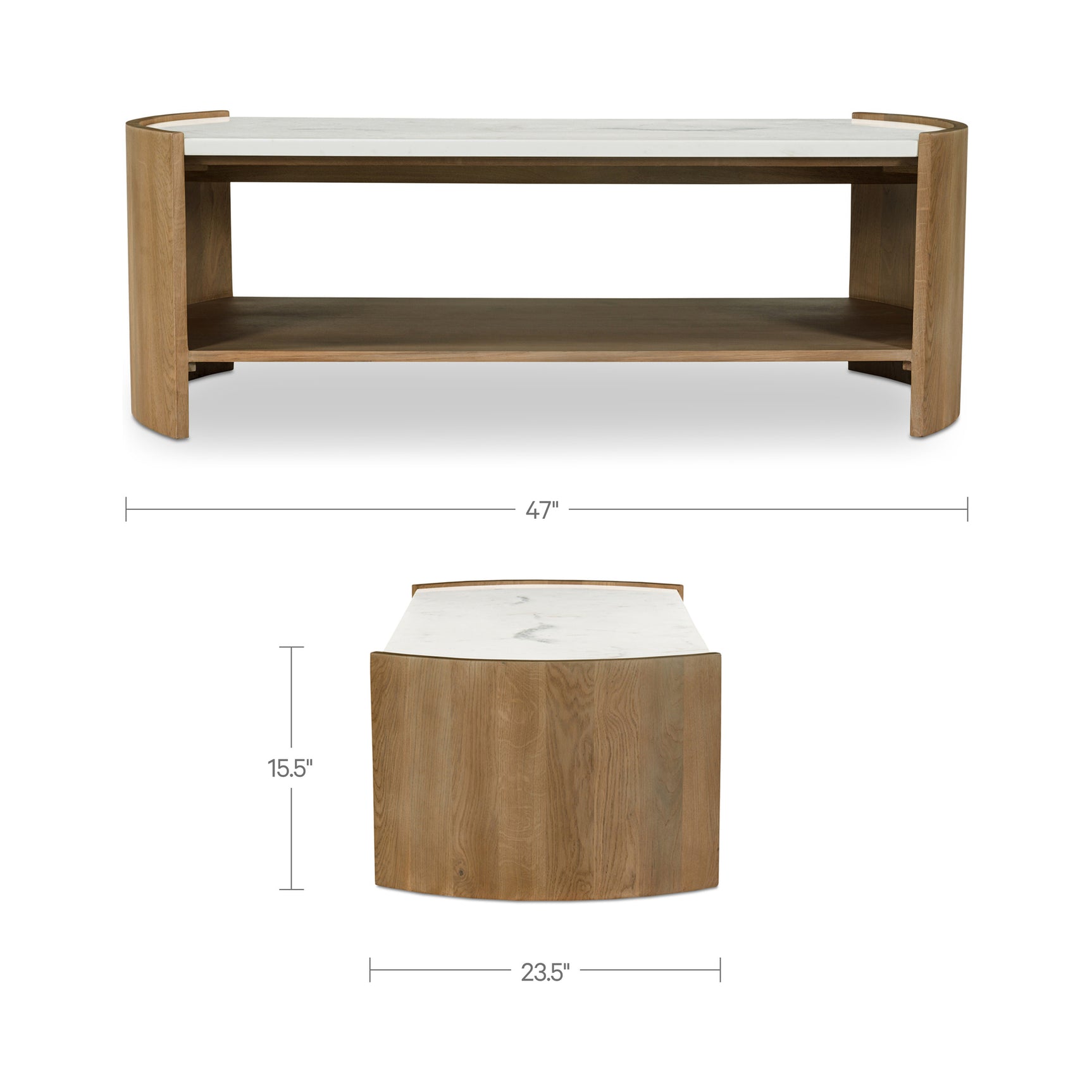 Fern White/Brown Coffee Table