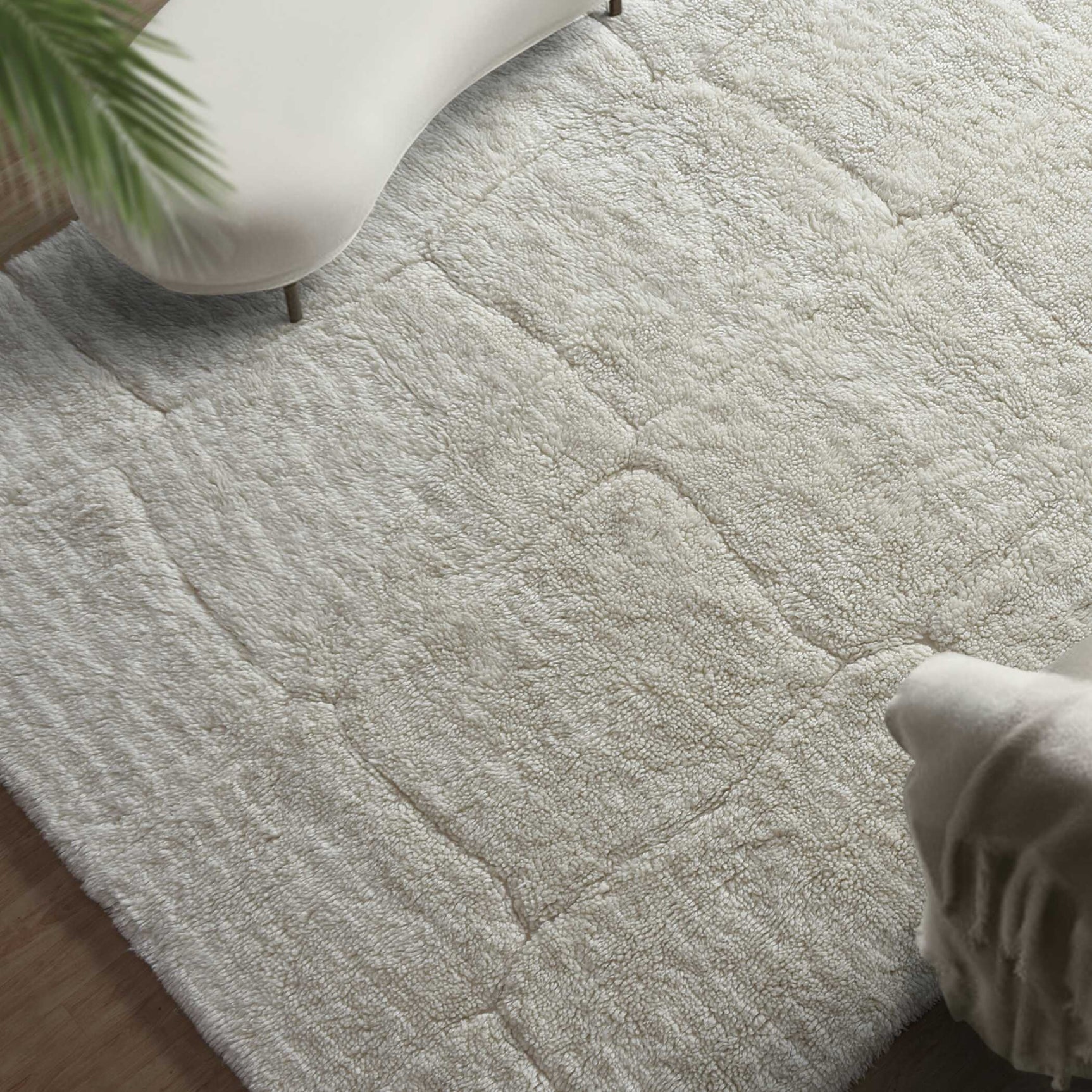 Miramar White Cozy Shag 8 X 10 Rug
