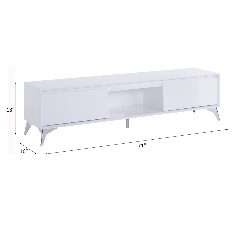 Raceloma White TV Stand - Ornate Home