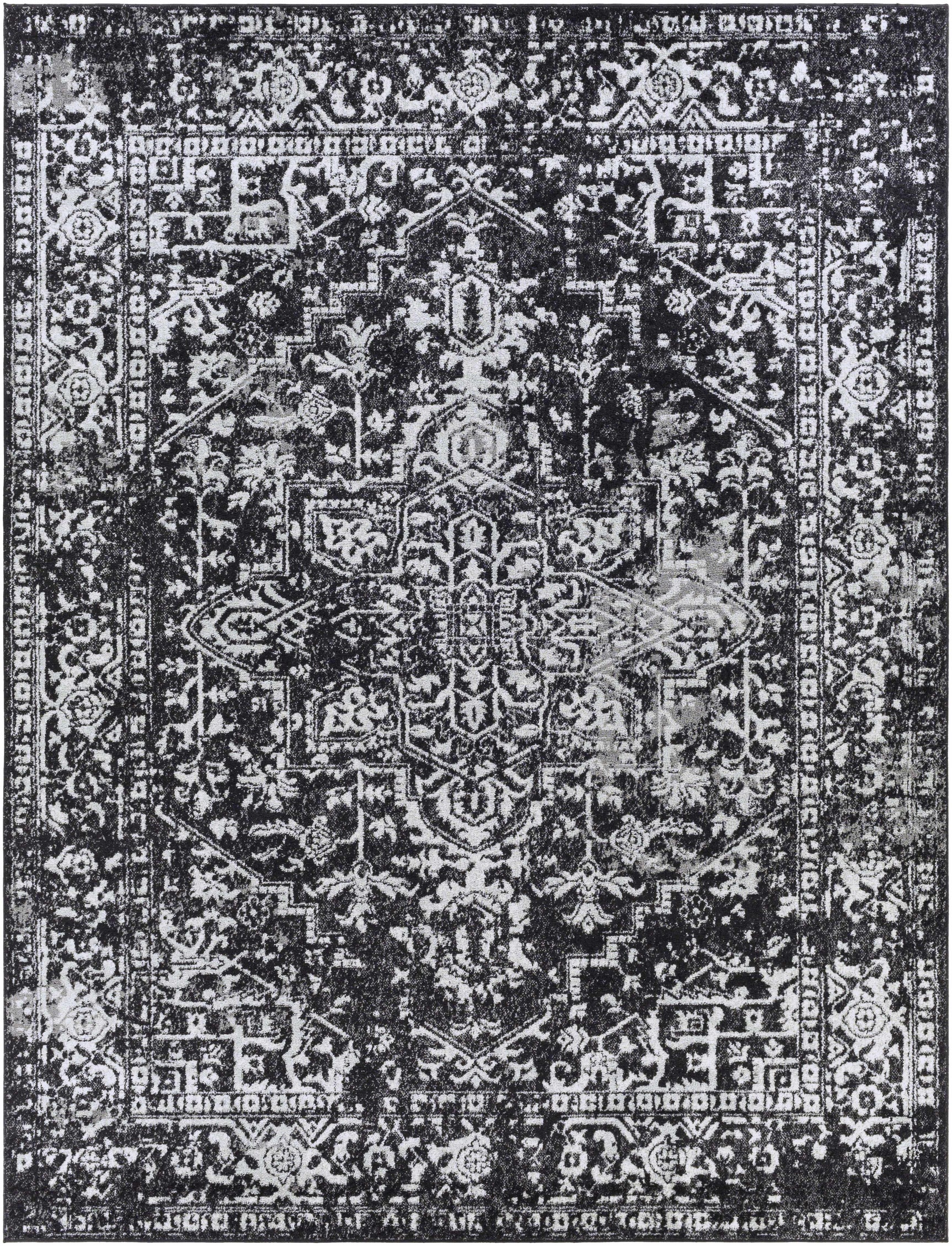 Rachel Black Area Rug - Ornate Home